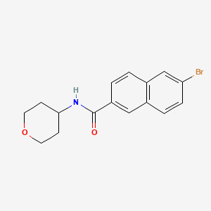 molecular formula C16H16BrNO2 B13888006 6-bromo-N-(oxan-4-yl)naphthalene-2-carboxamide 