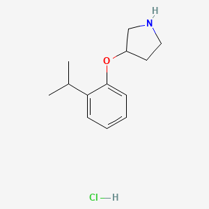 molecular formula C13H20ClNO B1388802 3-(2-Isopropylphenoxy)pyrrolidine hydrochloride CAS No. 1185298-50-3