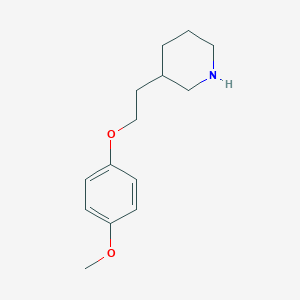 molecular formula C14H21NO2 B1388803 4-Methoxyphenyl 2-(3-piperidinyl)ethyl ether CAS No. 946682-12-8
