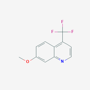 molecular formula C11H8F3NO B13888032 Quinoline, 7-methoxy-4-(trifluoromethyl)- 