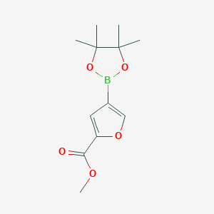 molecular formula C12H17BO5 B13888039 Methyl 4-(4,4,5,5-tetramethyl-1,3,2-dioxaborolan-2-yl)furan-2-carboxylate 