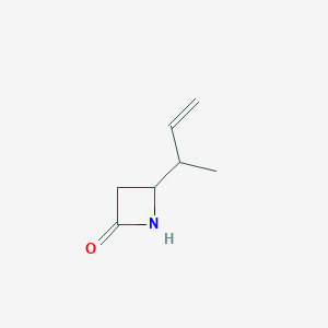 molecular formula C7H11NO B13888047 4-(But-3-en-2-yl)azetidin-2-one CAS No. 86400-09-1
