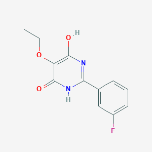 molecular formula C12H11FN2O3 B13888078 5-ethoxy-2-(3-fluorophenyl)-4-hydroxy-1H-pyrimidin-6-one 
