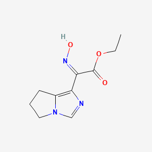 molecular formula C10H13N3O3 B13888088 Ethyl 2-(6,7-Dihydro-5H-pyrrolo[1,2-c]imidazol-1-yl)-2-(hydroxyimino)acetate 