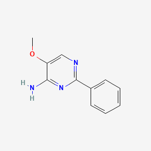 molecular formula C11H11N3O B13888091 5-Methoxy-2-phenylpyrimidin-4-amine 