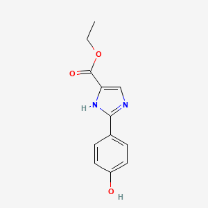 molecular formula C12H12N2O3 B13888094 ethyl 2-(4-hydroxyphenyl)-1H-imidazole-5-carboxylate 