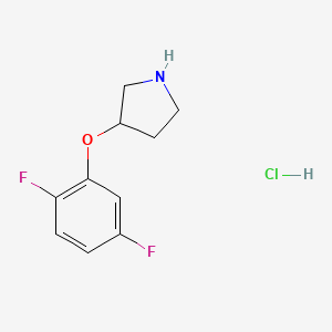 molecular formula C10H12ClF2NO B1388810 3-(2,5-Difluorophenoxy)pyrrolidine hydrochloride CAS No. 1185298-02-5