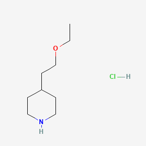 molecular formula C9H20ClNO B1388811 4-(2-Ethoxyethyl)piperidine hydrochloride CAS No. 1185299-81-3