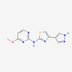 molecular formula C11H10N6OS B13888125 N-(4-methoxypyrimidin-2-yl)-4-(1H-pyrazol-4-yl)-1,3-thiazol-2-amine 