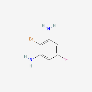 molecular formula C6H6BrFN2 B13888131 1-Bromo-2,6-diamino-4-fluorobenzene 