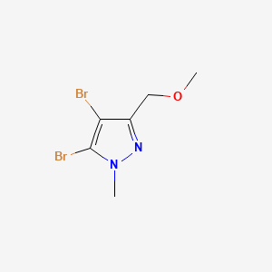 molecular formula C6H8Br2N2O B13888167 4,5-dibromo-3-(methoxymethyl)-1-methyl-1H-pyrazole CAS No. 2923841-46-5