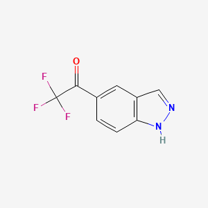 molecular formula C9H5F3N2O B1388818 2,2,2-Trifluoro-1-(1H-indazol-5-YL)ethanone CAS No. 403660-48-0