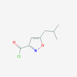 molecular formula C8H10ClNO2 B1388819 5-Isobutylisoxazole-3-carbonyl chloride CAS No. 717871-85-7