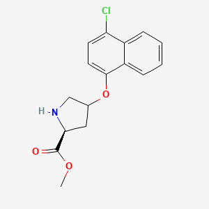 molecular formula C16H16ClNO3 B1388821 Methyl (2S)-4-(4-chloronaphthalen-1-yl)oxypyrrolidine-2-carboxylate CAS No. 1217784-54-7
