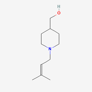 molecular formula C11H21NO B13888218 [1-(3-Methylbut-2-enyl)piperidin-4-yl]methanol 