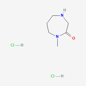 molecular formula C6H14Cl2N2O B13888225 1-Methyl-1,4-diazepan-2-one dihydrochloride 