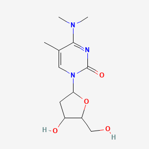 molecular formula C12H19N3O4 B13888260 4-(Dimethylamino)-1-[4-hydroxy-5-(hydroxymethyl)oxolan-2-yl]-5-methylpyrimidin-2-one 