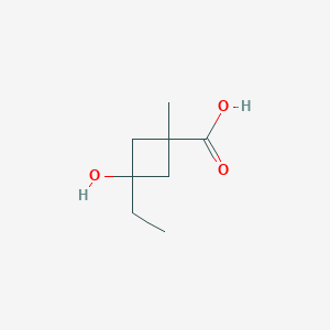 molecular formula C8H14O3 B1388829 cis-3-Ethyl-3-hydroxy-1-methylcyclobutane-carboxylic acid CAS No. 286442-90-8