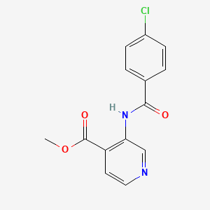 molecular formula C14H11ClN2O3 B13888297 Methyl 3-[(4-chlorobenzoyl)amino]isonicotinate 