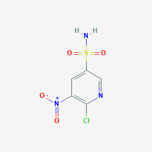 molecular formula C5H4ClN3O4S B13888317 6-Chloro-5-nitropyridine-3-sulfonamide 