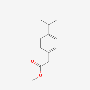 molecular formula C13H18O2 B13888330 Methyl 2-(4-butan-2-ylphenyl)acetate 