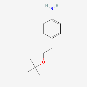 molecular formula C12H19NO B13888366 4-[2-(Tert-butoxy)ethyl]aniline CAS No. 1153487-08-1