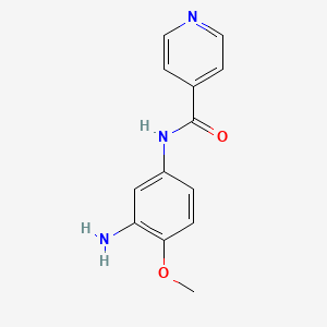 molecular formula C13H13N3O2 B13888369 N-(3-amino-4-methoxyphenyl)pyridine-4-carboxamide 