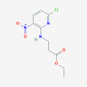 molecular formula C10H12ClN3O4 B13888384 Ethyl 3-((6-chloro-3-nitropyridin-2-yl)amino)propanoate 