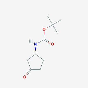 molecular formula C10H17NO3 B1388843 (R)-3-(Boc-amino)cyclopentanone CAS No. 225641-86-1