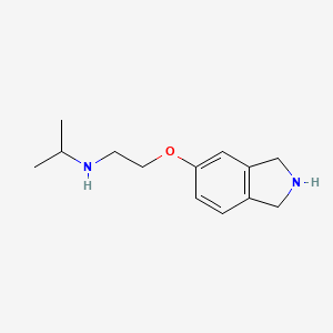 molecular formula C13H20N2O B13888466 N-[2-(2,3-dihydro-1H-isoindol-5-yloxy)ethyl]propan-2-amine 