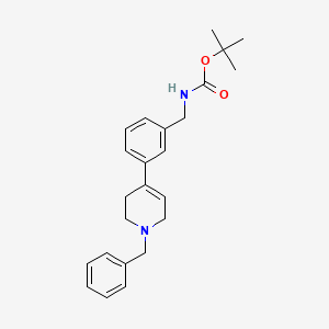 molecular formula C24H30N2O2 B13888467 3-(1-Benzyl-1,2,3,6-tetrahydropyridin-4-yl)benzylcarbamic acid tert-butyl ester 