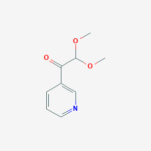 molecular formula C9H11NO3 B13888468 2,2-Dimethoxy-1-pyridin-3-ylethanone 