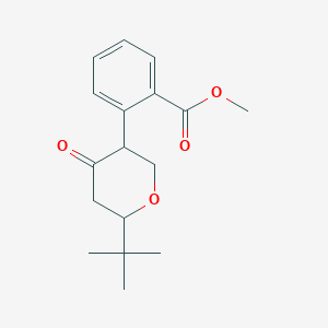 molecular formula C17H22O4 B13888481 Methyl 2-(6-tert-butyl-4-oxooxan-3-yl)benzoate 