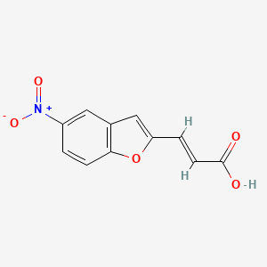 molecular formula C11H7NO5 B1388849 (E)-3-(5-nitro-1-benzofuran-2-yl)-2-propenoic acid CAS No. 1135282-87-9