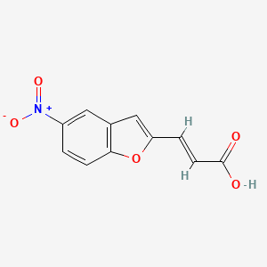 molecular formula C11H7NO5 B1388849 (2E)-3-(5-nitro-1-benzofuran-2-yl)prop-2-enoic acid CAS No. 1135282-87-9