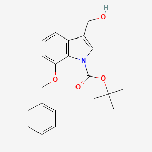 molecular formula C21H23NO4 B1388852 1-Boc-7-Benzyloxy-3-hydroxymethylindole CAS No. 914349-16-9