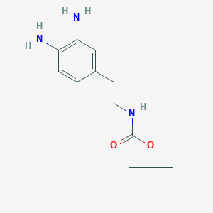 molecular formula C13H21N3O2 B13888596 Tert-butyl 3,4-diaminophenethylcarbamate CAS No. 159417-95-5