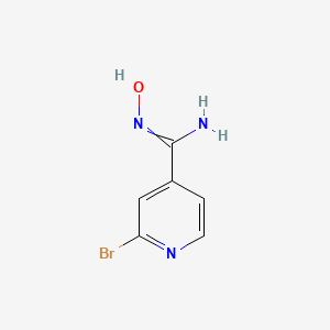 molecular formula C6H6BrN3O B13888610 2-bromo-N-hydroxy-4-pyridinecarboximidamide 