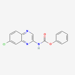 molecular formula C15H10ClN3O2 B13888642 phenyl N-(7-chloroquinoxalin-2-yl)carbamate 