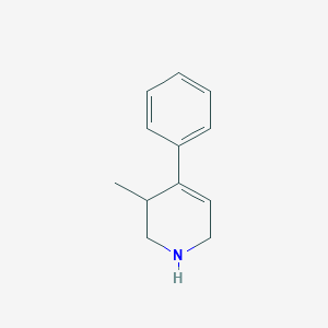 molecular formula C12H15N B13888681 3-Methyl-4-phenyl-1,2,3,6-tetrahydropyridine CAS No. 13299-58-6
