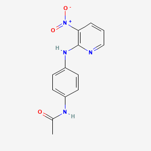 molecular formula C13H12N4O3 B13888707 N-{4-[(3-Nitropyridin-2-yl)amino]phenyl}acetamide CAS No. 61963-80-2