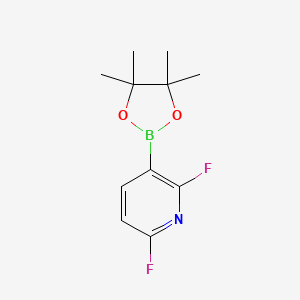 molecular formula C11H14BF2NO2 B1388874 2,6-Difluoro-3-(4,4,5,5-tetramethyl-1,3,2-dioxaborolan-2-yl)pyridine CAS No. 1072945-00-6