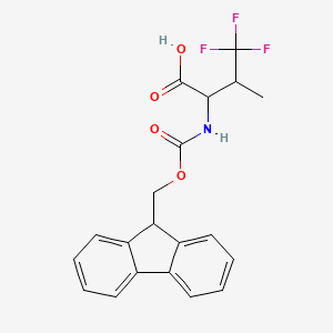molecular formula C20H18F3NO4 B1388876 Fmoc-4,4,4-三氟-DL-缬氨酸 CAS No. 1219402-20-6