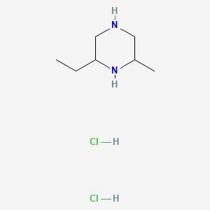 molecular formula C7H18Cl2N2 B13888765 (2S,6R)-2-ethyl-6-methyl-piperazine;dihydrochloride 