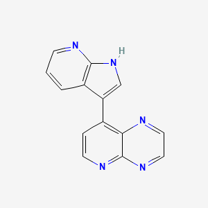molecular formula C14H9N5 B13888815 8-(1H-pyrrolo[2,3-b]pyridin-3-yl)pyrido[2,3-b]pyrazine 