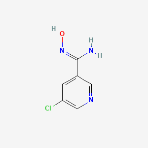 molecular formula C6H6ClN3O B13888852 5-Chloro-N-hydroxynicotinimidamide 