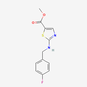 molecular formula C12H11FN2O2S B13888859 Methyl 2-[(4-fluorophenyl)methylamino]-1,3-thiazole-5-carboxylate 