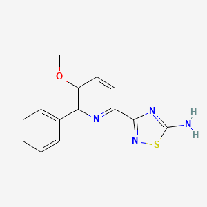 molecular formula C14H12N4OS B13888860 3-(5-Methoxy-6-phenylpyridin-2-yl)-1,2,4-thiadiazol-5-amine CAS No. 1179360-14-5