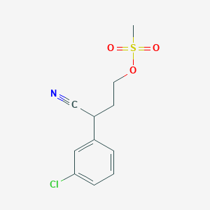 molecular formula C11H12ClNO3S B1388887 3-(3-Chlorophenyl)-3-cyanopropyl methanesulfonate CAS No. 925889-97-0