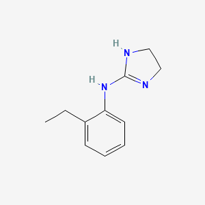 molecular formula C11H15N3 B13888873 N-(2-ethylphenyl)-4,5-dihydro-1H-Imidazol-2-amine CAS No. 4749-51-3
